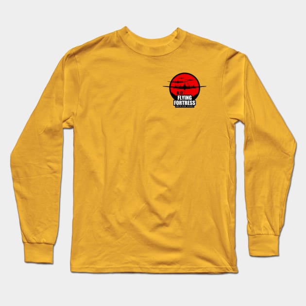 B-17 Flying Fortress (small logo) Long Sleeve T-Shirt by Tailgunnerstudios